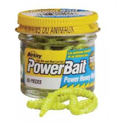 Berkley, Имитация личинки Powerbait Power Honey Worm, 55шт., Yellow на X-FISHING