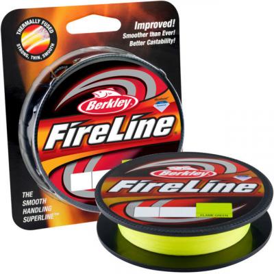 Berkley, Леска плетеная Fireline Fused Original, 150м, 0.25мм, 18.4кг, Яркозеленая на X-FISHING