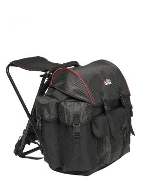 Abu Garcia, Рюкзак-стул Rucksack Large, 56x40x46см, 30л, Black/Red на X-FISHING