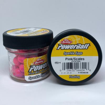 Berkley, Имитация икры Powerbait Sparkle Floating Eggs, 14г, Pink/Scales на X-FISHING