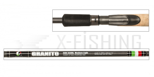 Briscola, Удилище фидерное Granito GRN424ML, MediumLight, 4.27м, 4pc, tip; 21-28-42-56г на X-FISHING