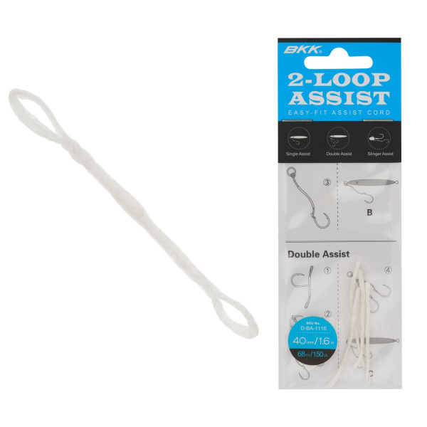 BKK, Поводок для ассиста 2-Loop Assist Cord, 150lb, SS, 4шт. на X-FISHING