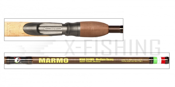 Briscola, Удилище фидерное Marmo MRM-363L, 3.66м, до 42г, 4pc (в чехле) на X-FISHING