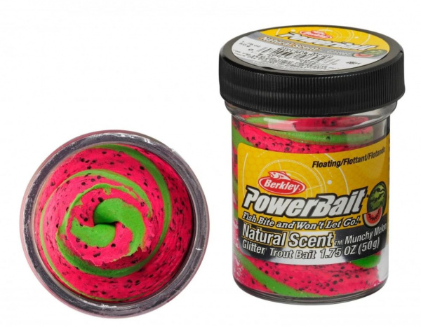 Berkley, Паста форелевая PowerBait Trout Bait Fruits Munchy Melon, 50г на X-FISHING