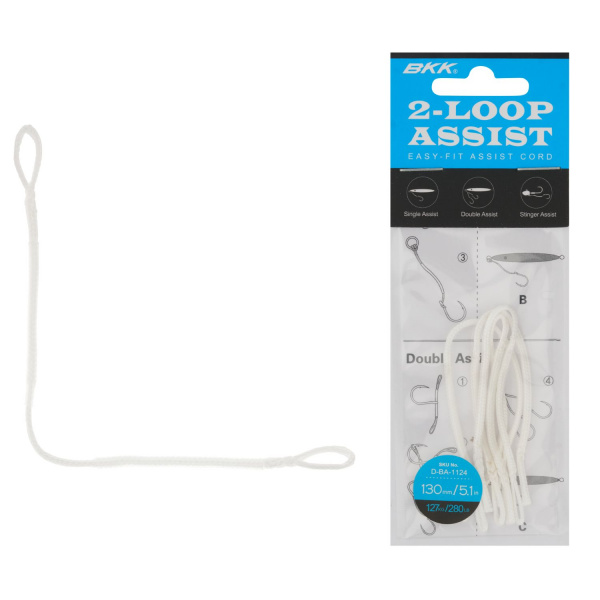 BKK, Поводок для ассиста 2-Loop Assist Cord, 280lb, L, 4шт. на X-FISHING